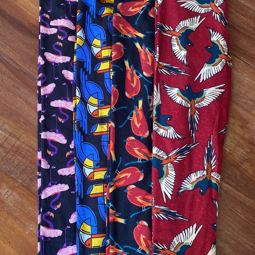 Lularoe OS Leggings Bundle Bird Lovers